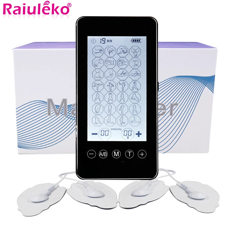 28 Modalità Led 2 Uscite Unità Tens Massaggiatore Elettronico Per Agopuntura A Impulsi Ems Stimolatore Muscolare Full Body Relax Therapy Bruciagrassi