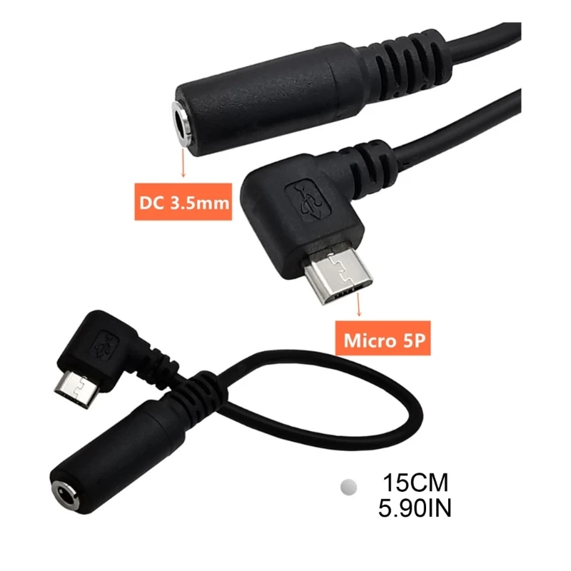 마이크로 USB 남성 3.5mm 잭 오디오 어댑터 케이블 커넥터 어댑터 케이블 0.15M