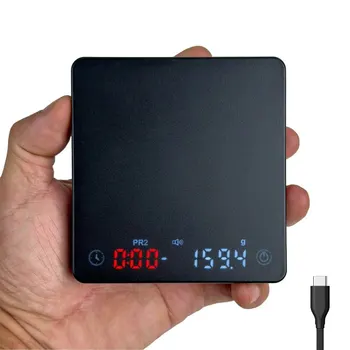 Bilancia per caffè Bilancia per caffè nano con timer Bilancia per caffè espresso con sensore tattile a buccia automatica e coperchio in silicone 1