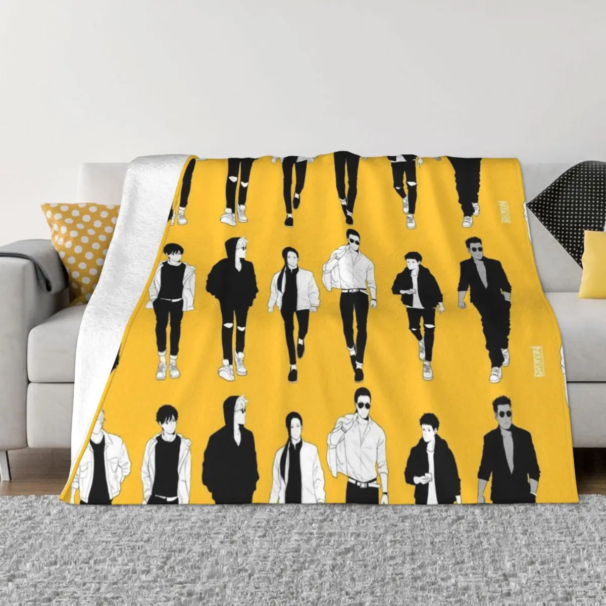 Banana Fish Boys Throw Blanket Sofa Throw Quilt Bed Plaid Manga Coperte