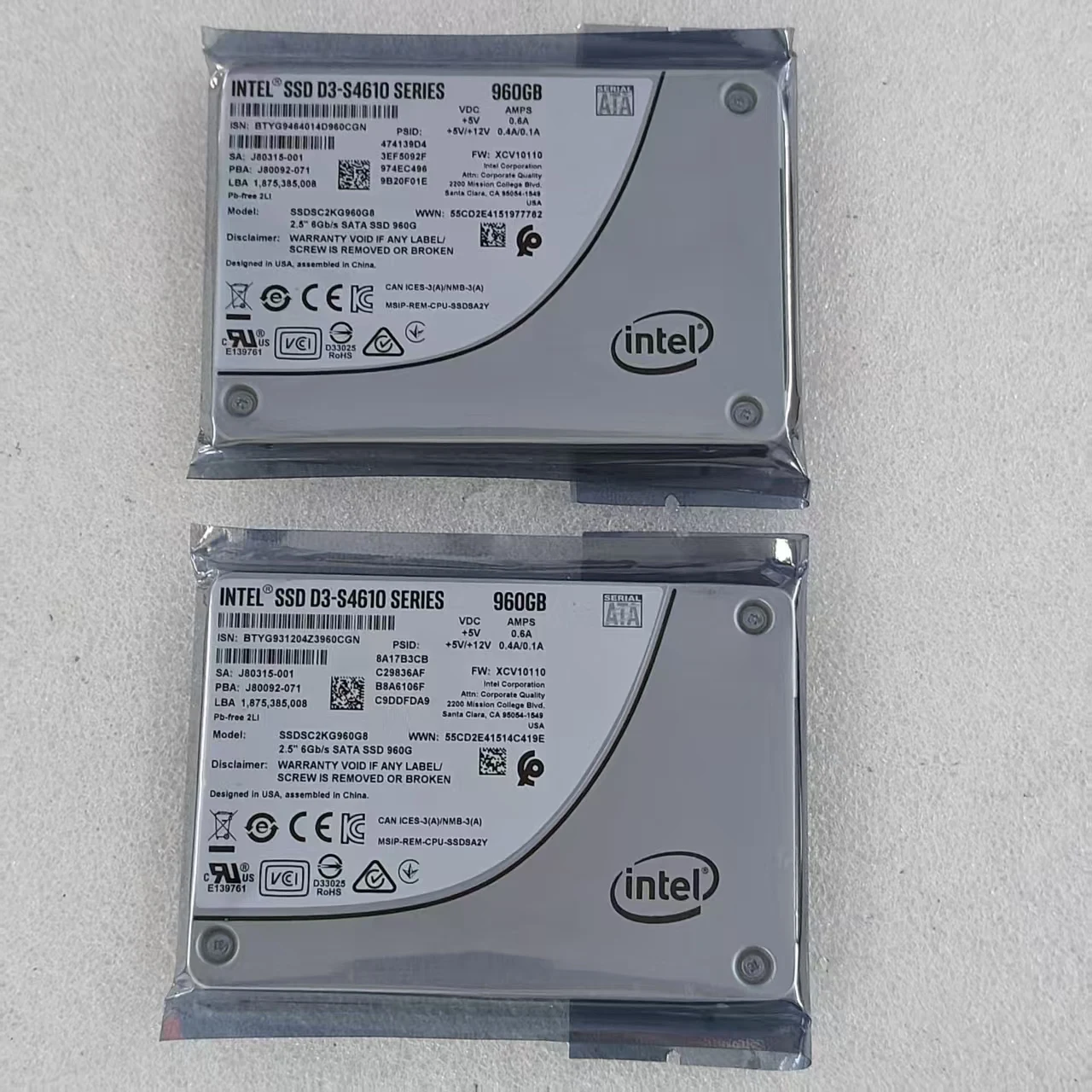 D3-S4610 960GB SSDSC2KG960G8 S4610 SSDSC2KG960G801..