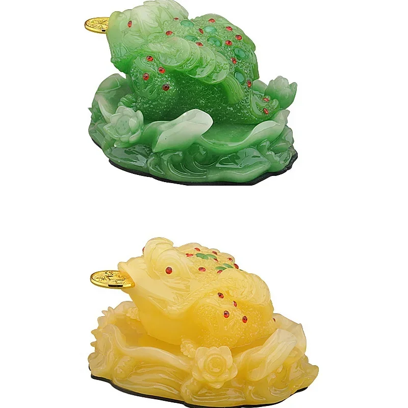 

Chinese lucky three-legged golden cicada decoration ornaments Resin art sculpture Home living room bedroom car Frog mascot