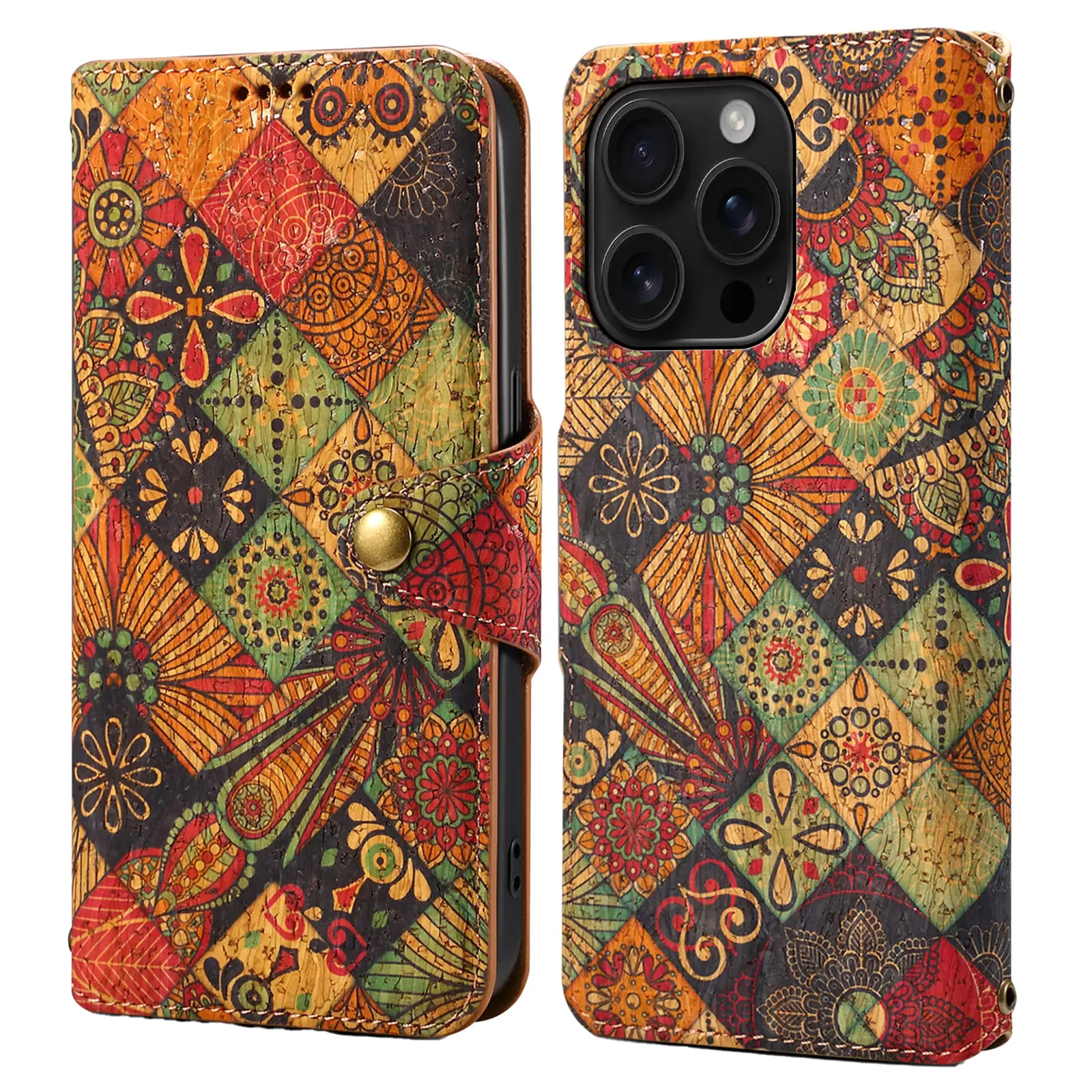 Sleek Faux Leather Flip Cover Wallet Phone Case with Magnetic Closure