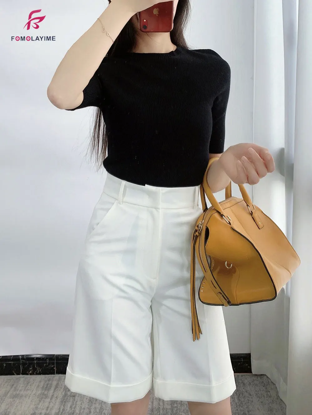 

2022 women's loose Straight shorts fashionable summer shorts suit pants
