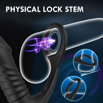 Prostate Massage Telescopic Anal Plug Vibrator Anal Toys For 18 Adults Male Masturbator Delay Ejaculation Ring Sex Toys For Men 5