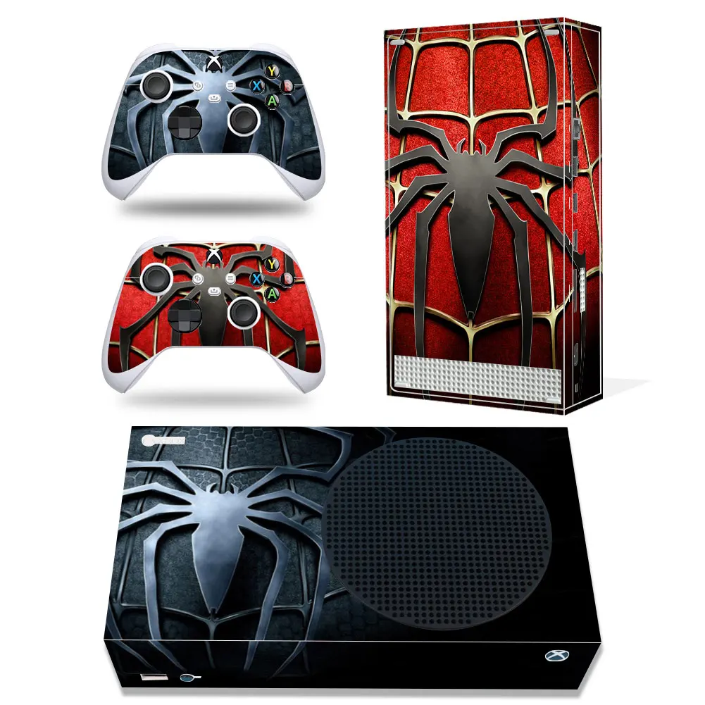 Marvel Iron Man Spiderman Skin Sticker Decal Cover for Xbox Series S Console and 2 Controllers Xbox Series S Skin Sticker Vinyl 