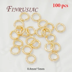 Elegant 18K Gold Plated Open Jump Rings for Jewelry Making - 50 - 100pcs (4 - 8mm) (14K Real Gold Plated)