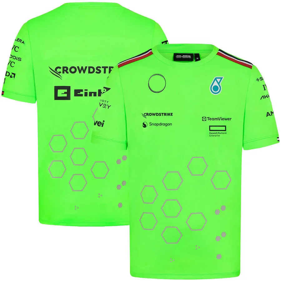 thumbnail image 1 of Camiseta de carreras de F1 de gran venta de verano de 2024, traje de ciclismo de manga corta, camiseta del equipo Petronas, deportes al aire libre, secado rápido, 1 of 4