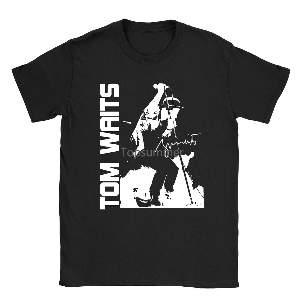 

Tom Waits Live Signature Shirt Short Sleeve Black Men Unisex S-5Xl By601