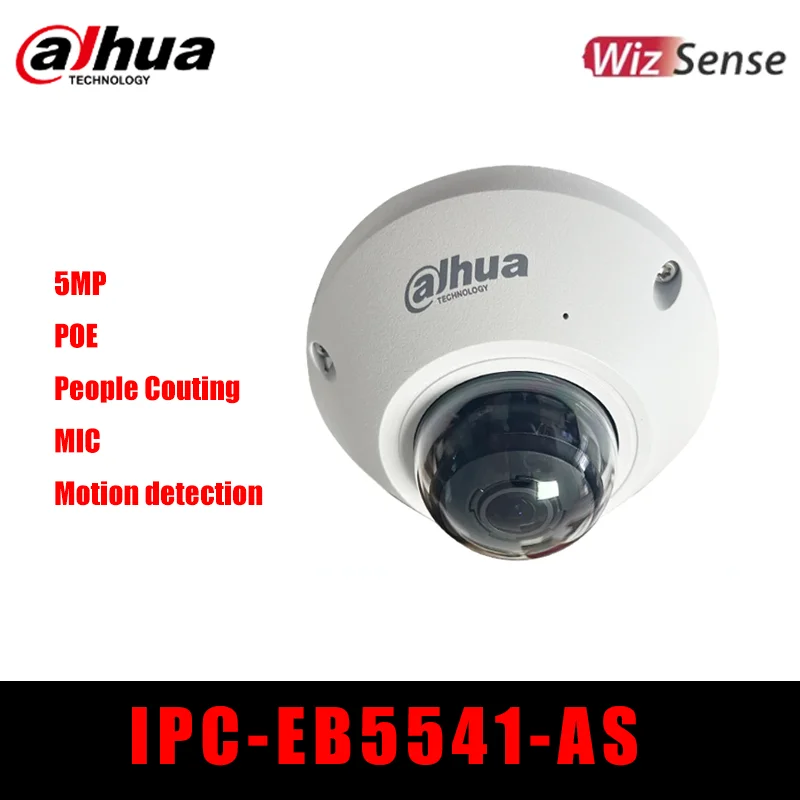 Dahua IPC-EB5541P-AS 5 Мп Wizmind Fisheye Ip-камера с микрофоном Sd-карта Opname SMS Tellen Poe Ik10 камера