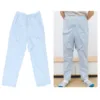 Open Crotch Bedridden Trousers Cotton Full Open Down Elastic Waist Soft Dragonfly Print Patient Bedridden Pants for Disability 1