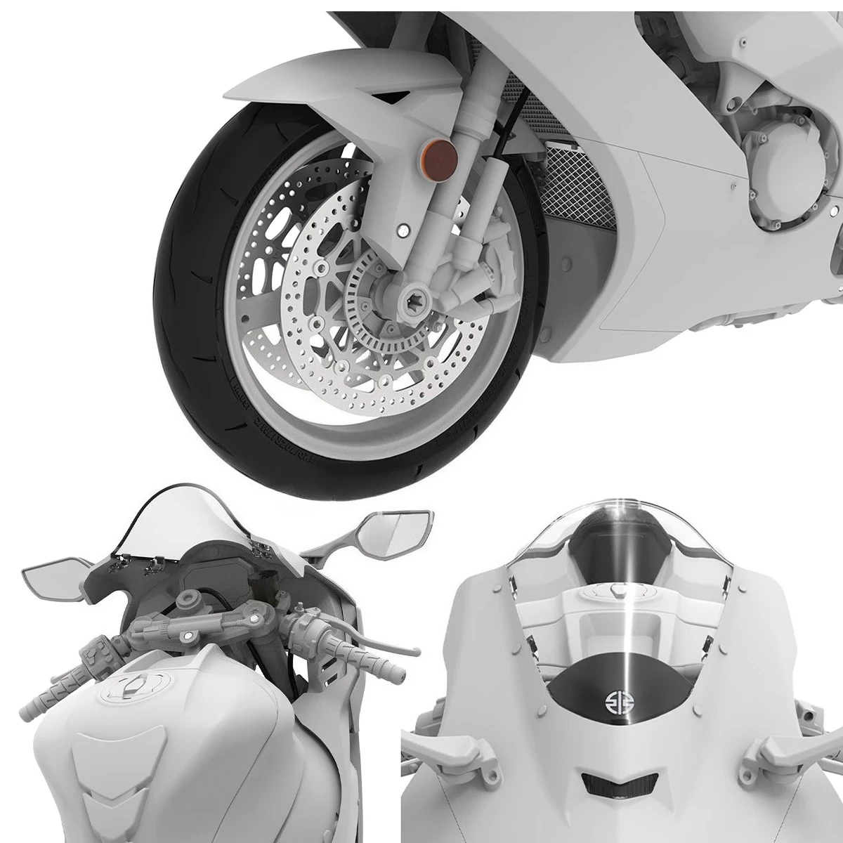 MENG 1/9 カワサキ Ninja ZX-10R メタルフロントフォーク付 モンモデル