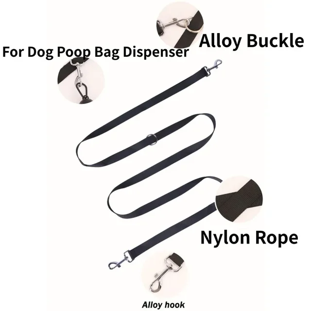 Dog Leash Hands Free Dogs Leash Adjustable Dogs Chain 230cm Double Leashes for Dog Walking Multifunctional Nylon Rope Pet Walker 6