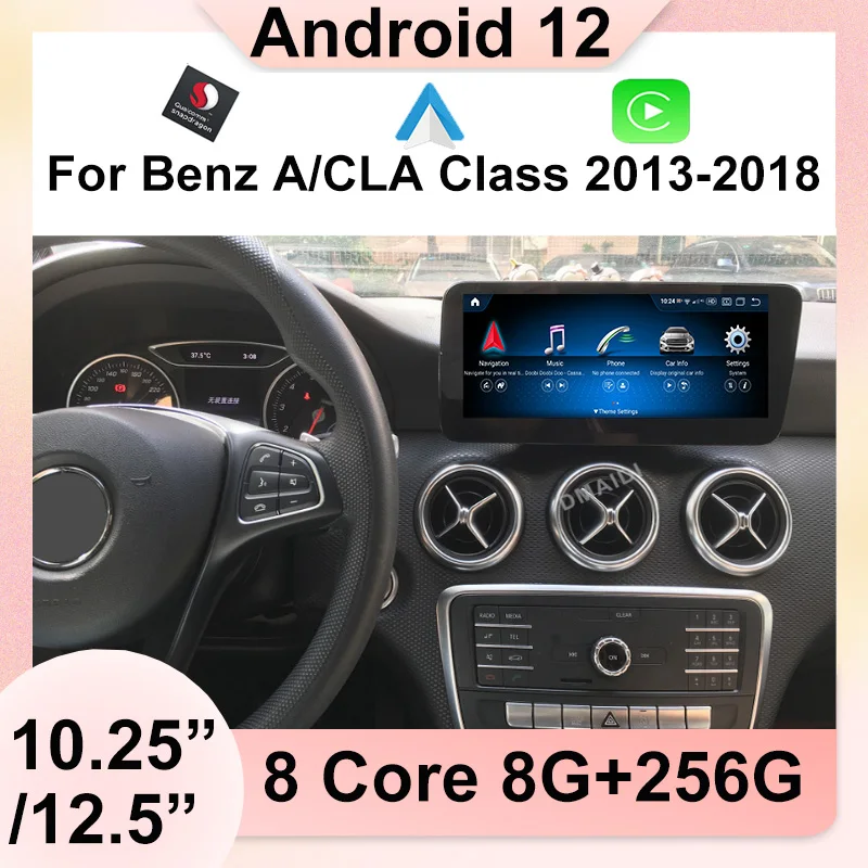 

Snapdragon Android 12 Car Multimedia Player GPS Radio For Mercedes Benz A W176 CLA C117 X117 GLA X156 2013-2018 Carplay Auto 4G