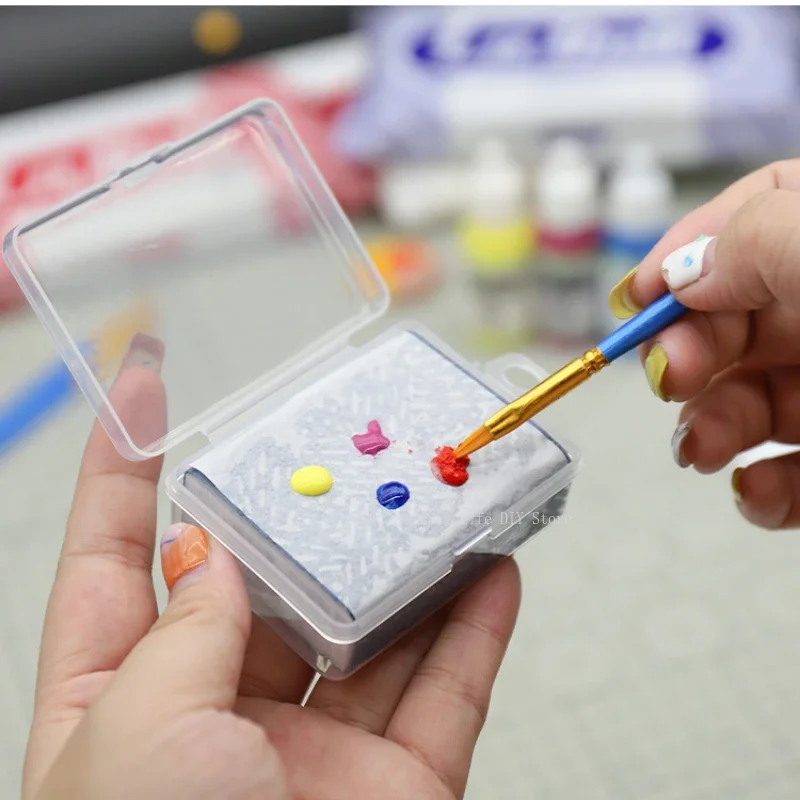 Mini Wet Plate Water-based Paint Pigment Hand-painted Moisturizing Color Palette Model Figure Clay Painting Pottery Tool