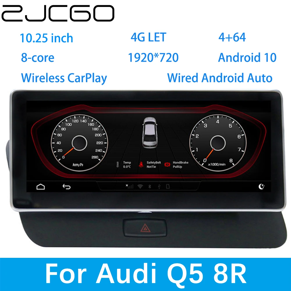

ZJCGO Car Multimedia Player Stereo GPS DVD Radio Navigation Android Screen MMI MIB System for Audi Q5 8R 2009~2017