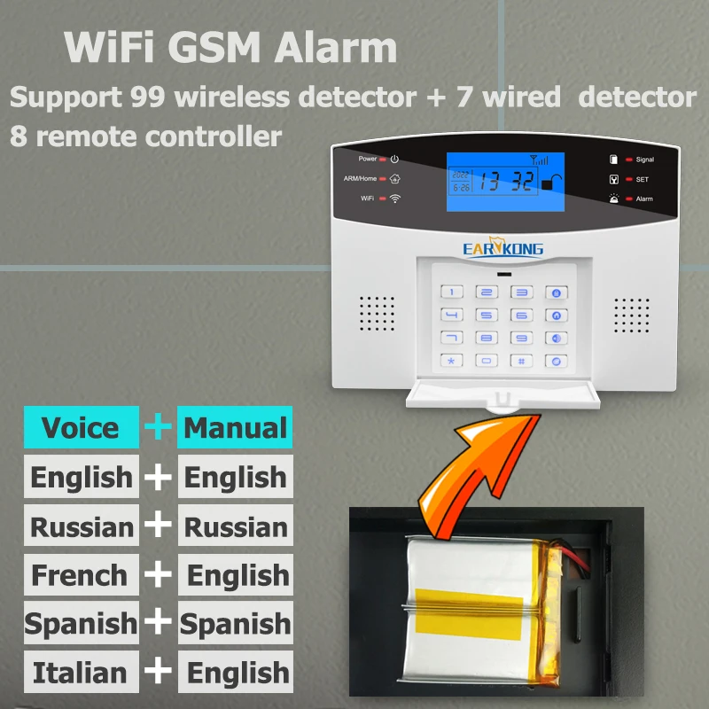 Tuya WiFi Smart Home Alarm System GSM Security Burglar Host 433MHz Wireless Door Window PIR Sensor Smoke Detector Solar Siren security system security alarm wireless alarm smart siren alarm smoke fire detector alarm