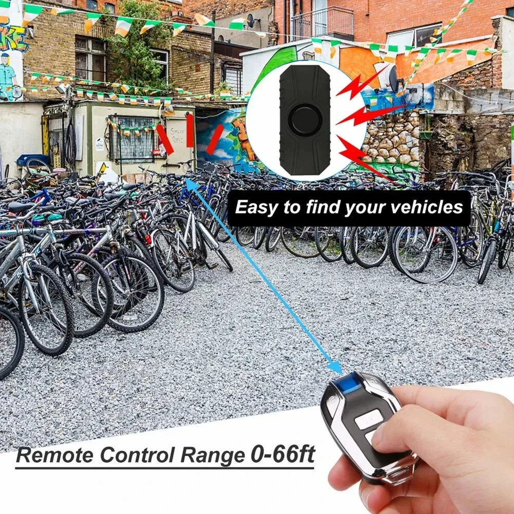 Wireless Bicycle Vibration Alarm USB Charge Waterproof Motorcycle Electric Bike Alarm Remote Control Anti Lost Security Sensor