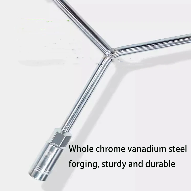 Triangular Socket Wrench Y-type Tri-fork Wrench Three-prong Wrench Bicycle Household Disassembly Tool Repair Tool 4