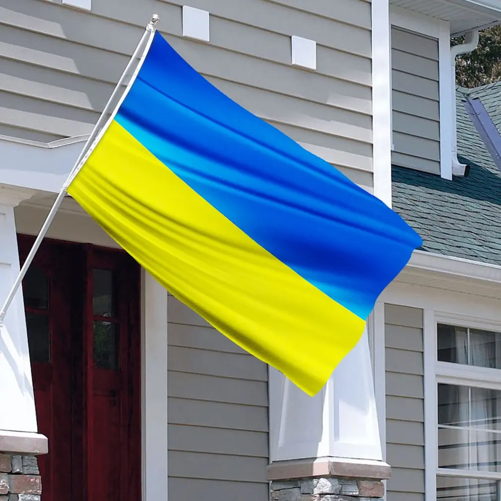 90*150cm Flagge Ukraine National flagge Banner Büro Aktivität Parade Festival Home Dekoration Ukraine Land Flagge feine Handwerker