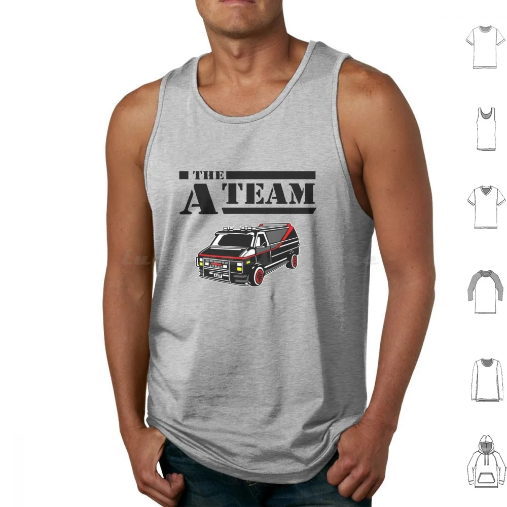 The A-Team Canotte Stampa Cotone A Team Gmc Van John Annibal Smith Templeton Face Peck Faceman Howling Mad Murdoc Mr T