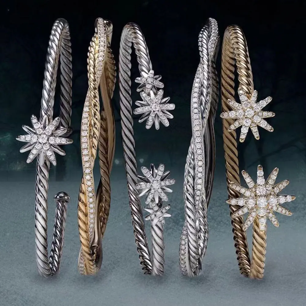Bangle Bracelet Crystal Bracelets GODKI Trendy Luxury Stackable Bangle Cuff Women Wedding Full Cubic Zircon Crystal CZ Dubai Silver Color Party Bracelet
