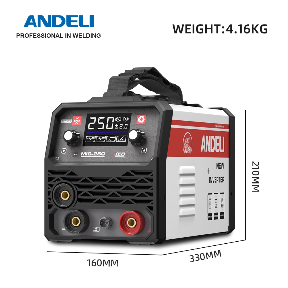 ANDELI 135A MIG Welder MIG/Lift Tig/Stick 3 in 1 IGBT Inverter Semi-automatic Welding Machine Portable Gasless Welders Household 2