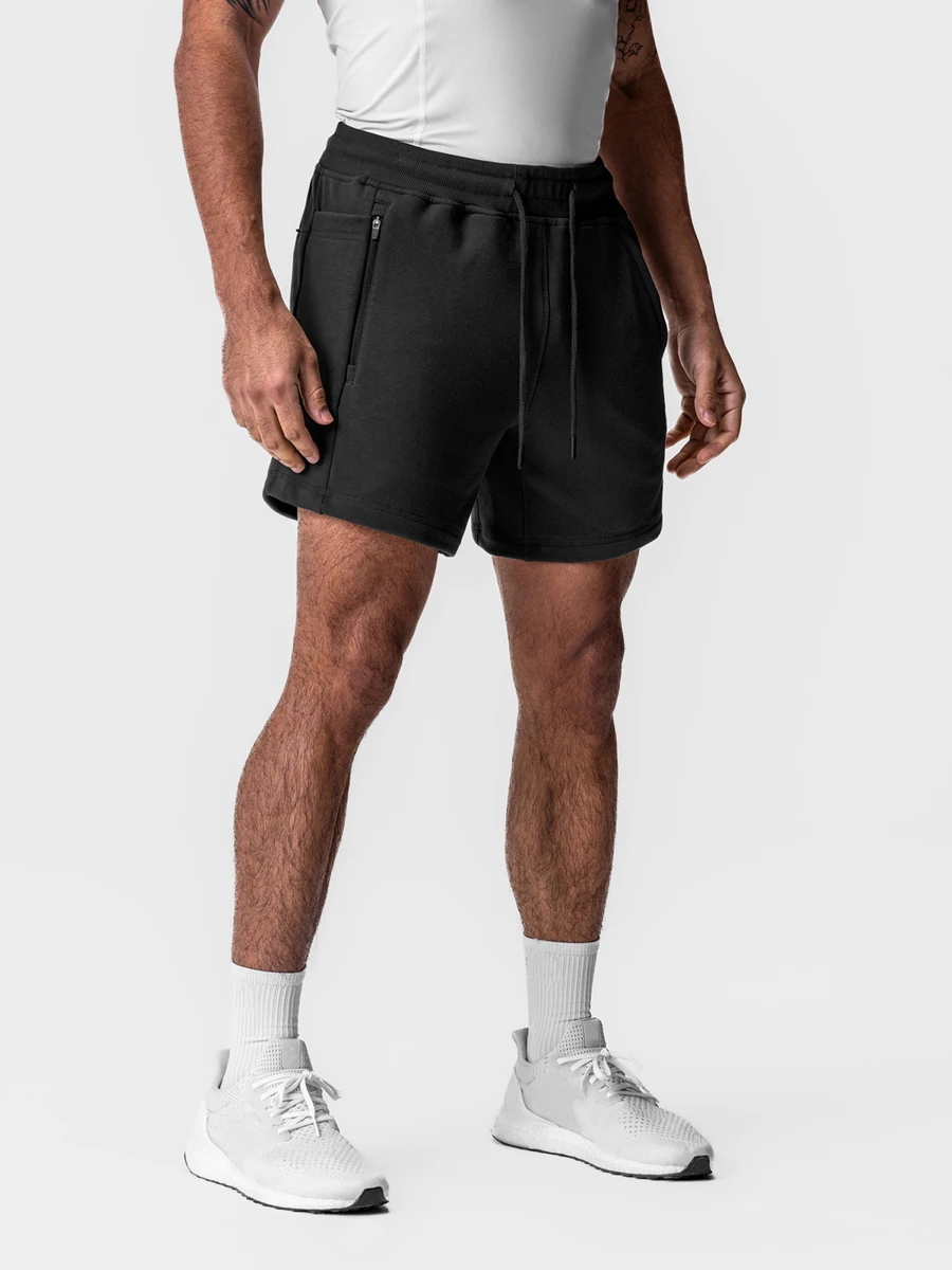 Men s Solid Color Elastic Waist Gym Shorts with Pockets for Running Training and Fitness - Athletic Activewear for Workouts