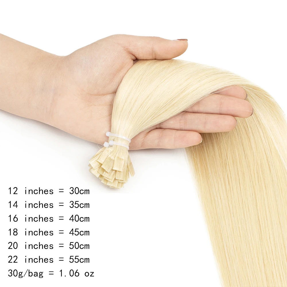 플랫 팁 헤어 익스텐션 블랙 플랫 팁 헤어 익스텐션 프리 보세 팁 레미 인간 헤어 익스텐션 핫 퓨전 30g 12i-20nch  01