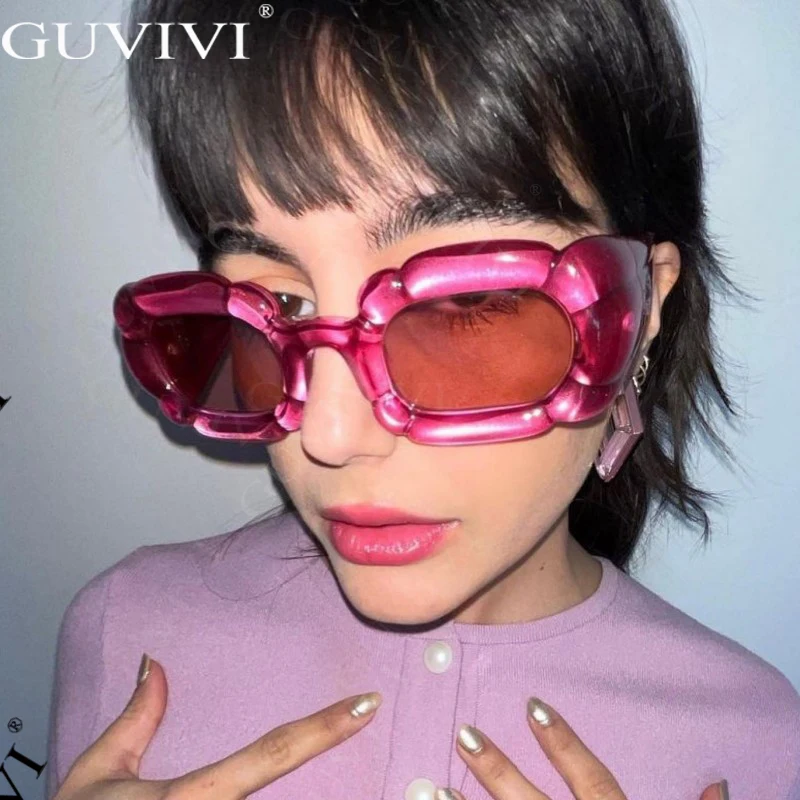 2023 Retro Y2K Candy Color Square Sunglasses Women Fashion Brand Designer Ins Popular Men Trending Punk Sun Glasses UV400 Shades