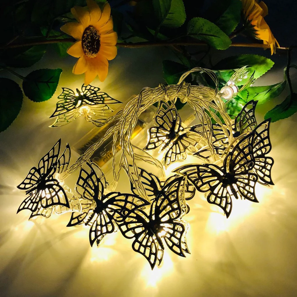 

1.5/3M Operated Butterfly Fairy String Lights 10/20 LEDs Waterproof Christmas Outdoor Garden Holiday Patio Decoration Lights