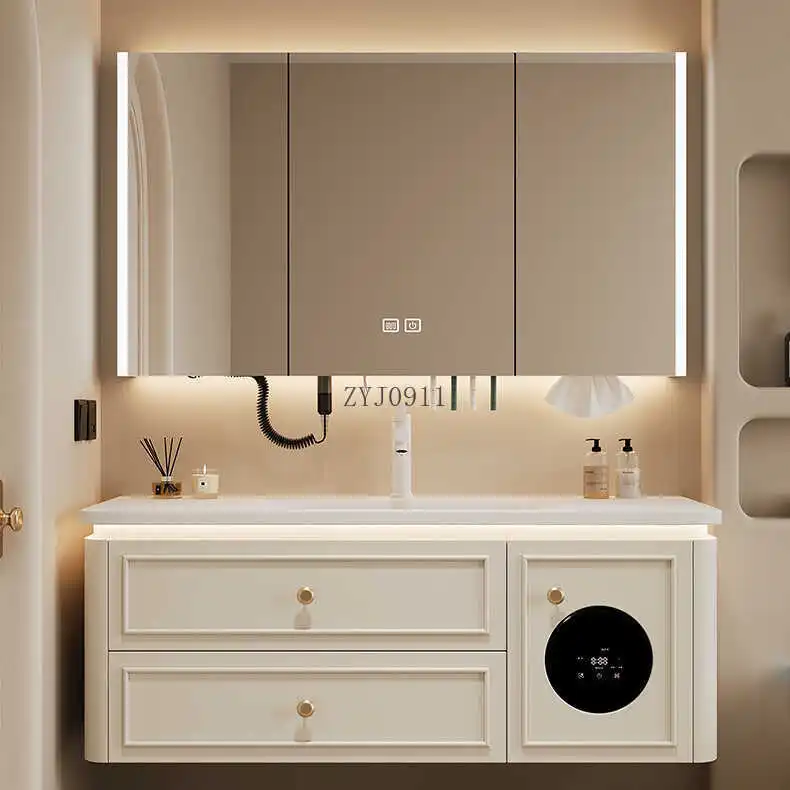 *Bathroom Cabinet Combination Hot Bending Integrated Basin Washbasin Washbasin