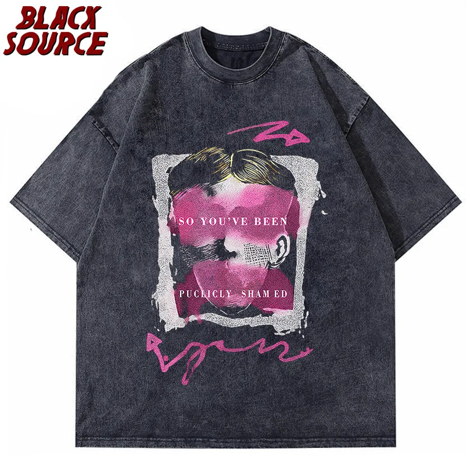 

Уличная одежда с мотивами из аниме Мужские футболки в стиле хип-хоп, Мужская футболка с рисунком боли, мужские ретро-футболки из 100% хлопка, футболки в стиле Харадзюку