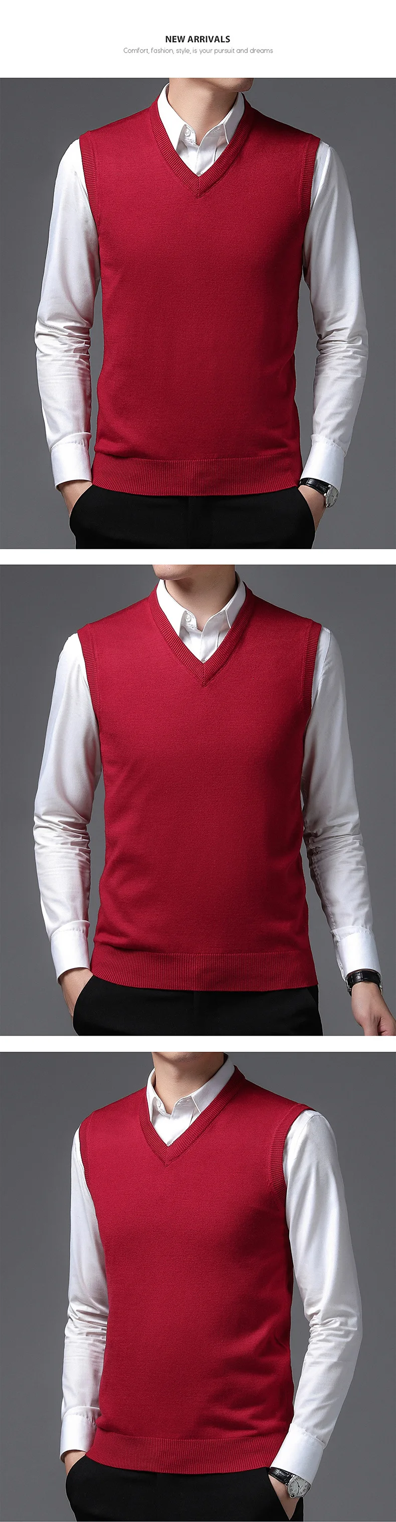 nova camisola de caxemira masculina colete com decote em suéter tamanho grande solto colete de malha masculina