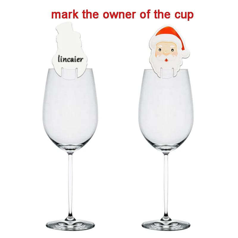 60pcs Merry Christmas Champagne Wine Glass Hats Card Sign Party Dinner Paper Labels Seat Card Table Decoration Xmas Home place cards