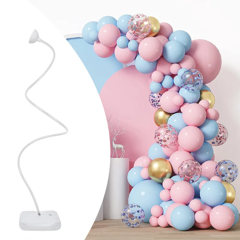 Free Bending Balloon Stand Arch Frame Half Arch Balloon Stand With Base Kit For Wedding Birthday Party Baby Showers Decorations_voghion.com