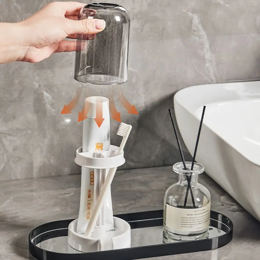 Dust-Proof Wash Cup Toothpaste And Toothbrush Rack Household Mouthwash Cup Set Toothbrush Holder Bathroom Organizer