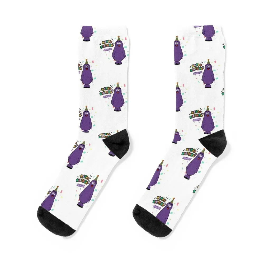 

happy birthday grimace Socks with print sheer Men's Socks Luxury Women's