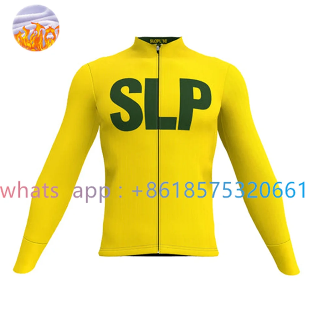Slopline Winter Thermal Fleece Jersey Abbigliamento Da Ciclismo Uomo Maglia A Maniche Lunghe Outdoor Riding Abbigliamento Mtb Warm Fleece Warm Wear