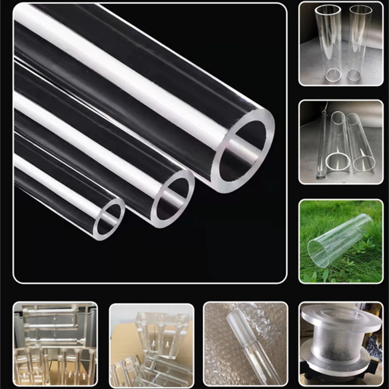 Tube acrylique transparent PMMA, tuyau rond, tubes droits creux en  plexiglas, longueur 350mm, 45mm-100mm, OD 35mm-96mm, ID, 1PC - AliExpress