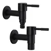Stainless Steel Faucet Black Wall Mounted Washing Machine Tap Bath Toilet Mop Pool Water Taps for Outdoor Garden Bathroom 1