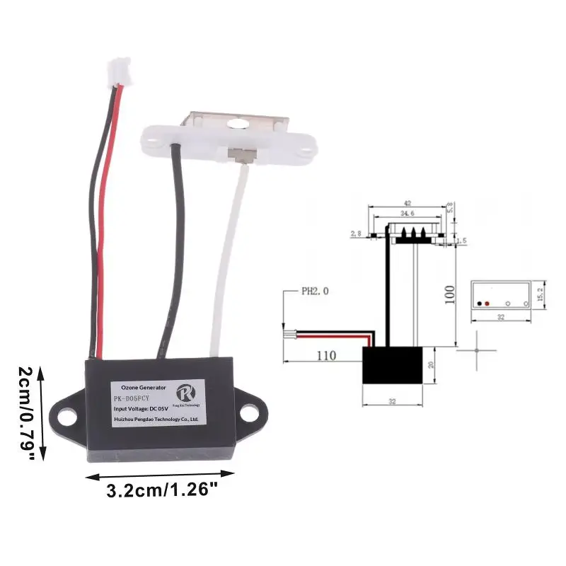 B*1PCS USB Powered 5V Air Purifier Ozone Generator Mini Ionizer Deodorizer for Quiet Odor Removal in Office Car