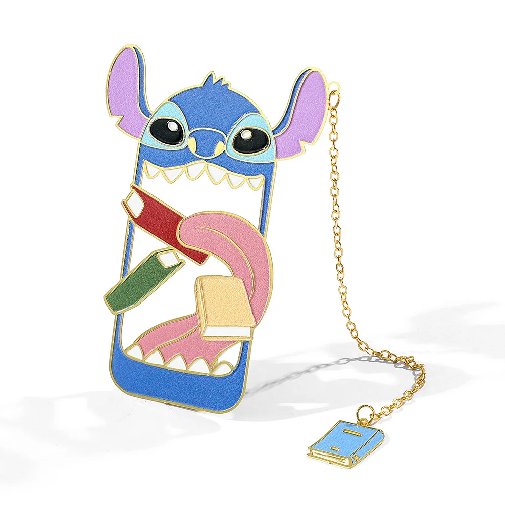 

Disney Creative Lilo & Stitch Metal Bookmarks Student Book Clips Stationery Gifts for Classmates Friends Anime School Supplies