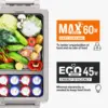12 Volt Refrigerator, 59QT(55L) Electric Cooler, 12V Fridge APP Control, 12V Cooler -4℉~68℉, Portable Freezer 12/24V DC 110-240V 6