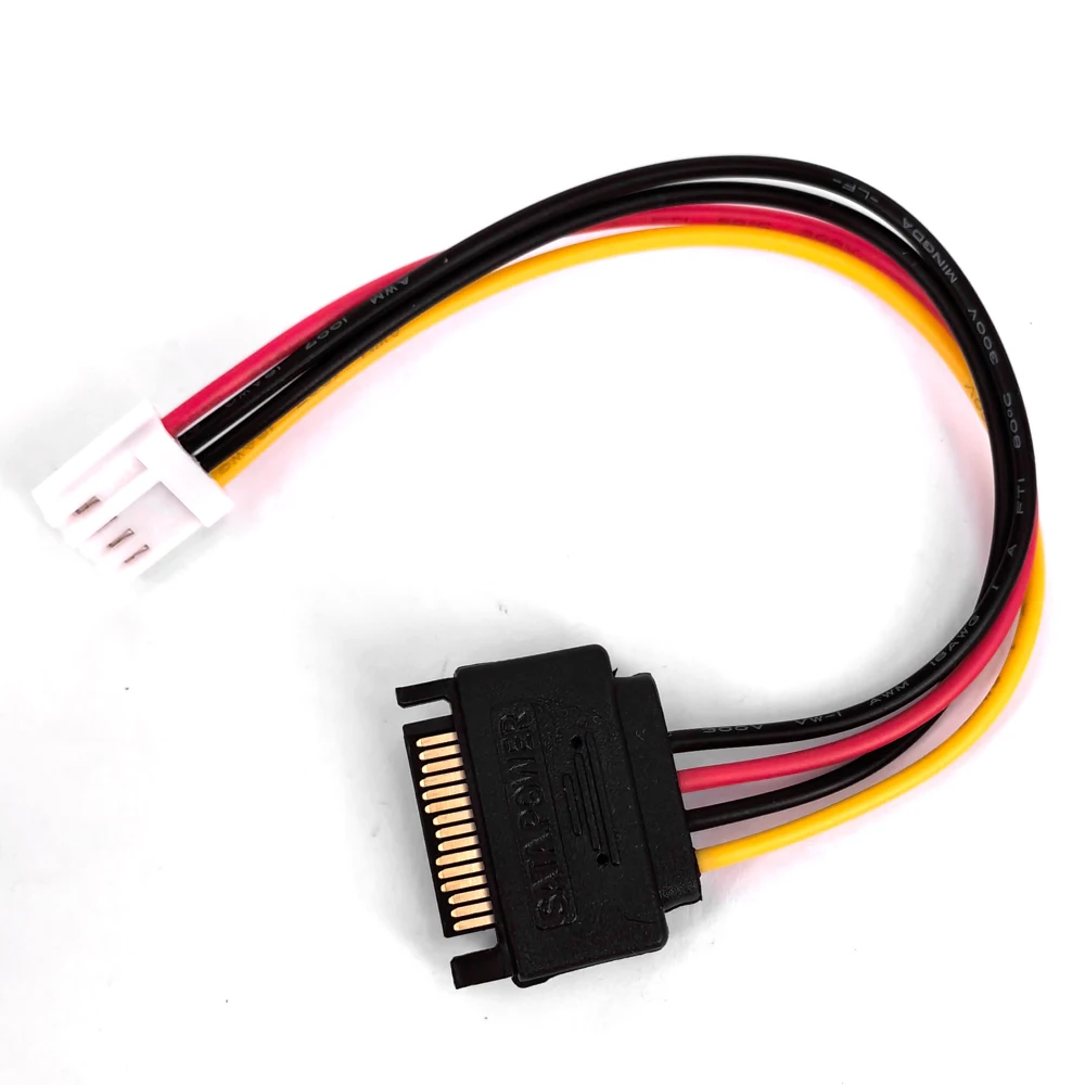 15pin Sata Male to 4pin Floppy FDD Female Power Converter Adapter Cable Sata Power 15p to 4p Connector 20cm