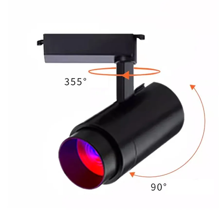 30W 50W RGB 줌이 가능한 LED 트랙 조명(리모컨 15개 포함) ° -60 °   조정 가능한 LED 천장 스포트라이트 전시 무대 상점 트랙 조명