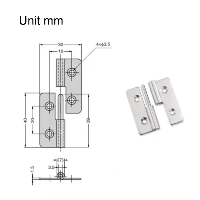 Detachable Hinge Slip Joint Flag Lift Off Door Hinge Removable Hinge For Cabinet Wardrobe Stainless Steel Furniture Hardware 5