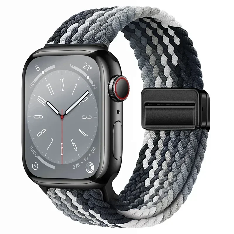 Braided Loop Nylon Strap with Metal Magnetic Clasp