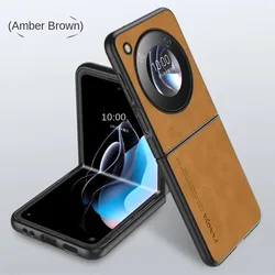 Luxury Vintage Sheepskin Leather Anti - Scratch Retro Shockproof Back Cover for ZTE Nubia Flip (1)