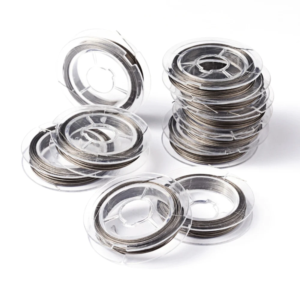 

10 Rolls 0.45mm Tiger Tail Wire Nylon Coated Stainless Steel Beading Rope Wire For DIY Handmade Bracelet Crafts Jewelry Making